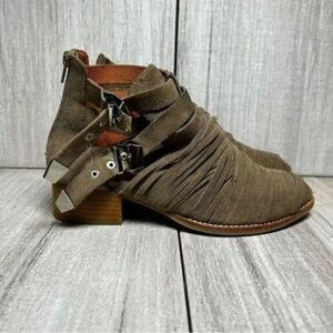 Jeffery Campbell Strappy Block Heel Bootie Ankle Boot Nuestra Womens Size 8